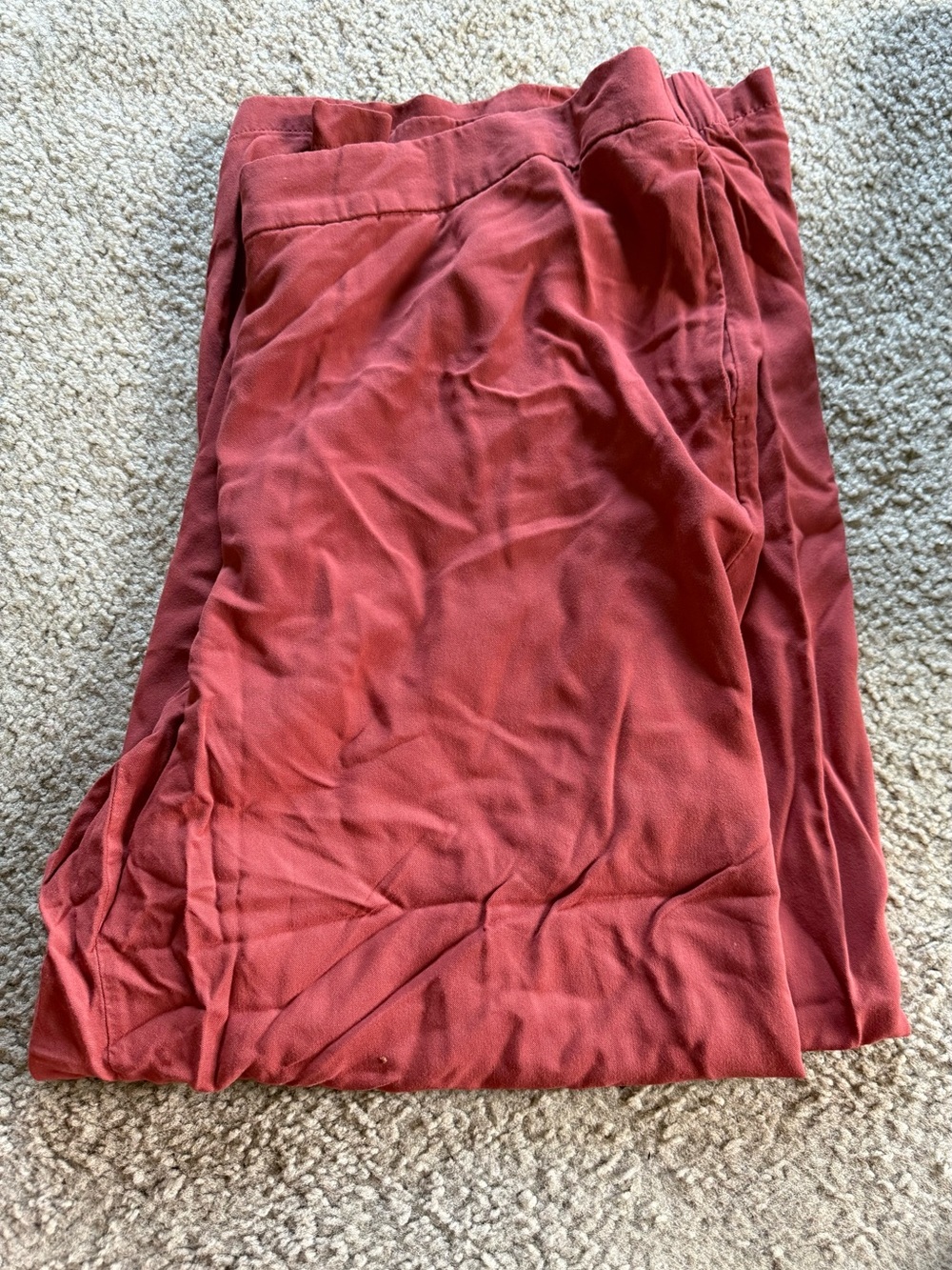 Old Navy Rust Red High-Rise Wide-Leg Pants